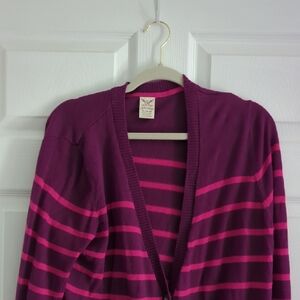 Faded Glory Purple and Pink Cardigan Sweater
